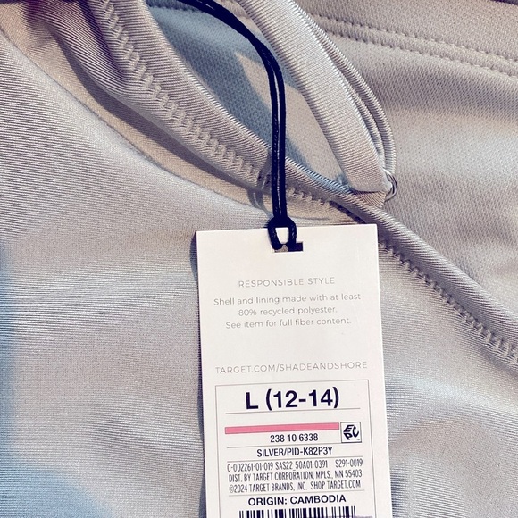 Nwt Sand & Shore silver swimming suit One Piece - Picture 5 of 8